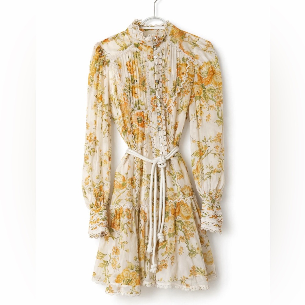 ALÉMAIS Floral Lace Dress | Size 12